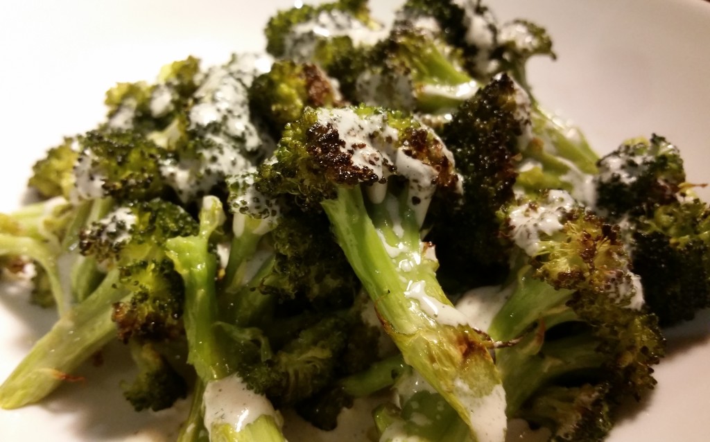 Roasted Broccoli with Hemp Dressing