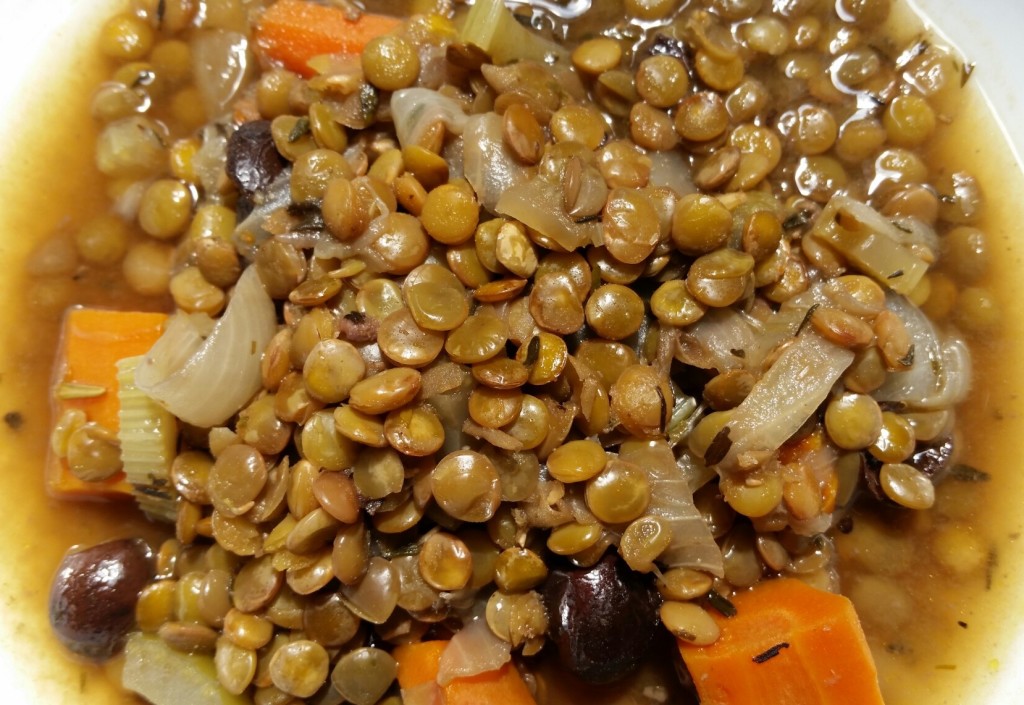 Rustic Lentil Stew with Balsamic and Olives