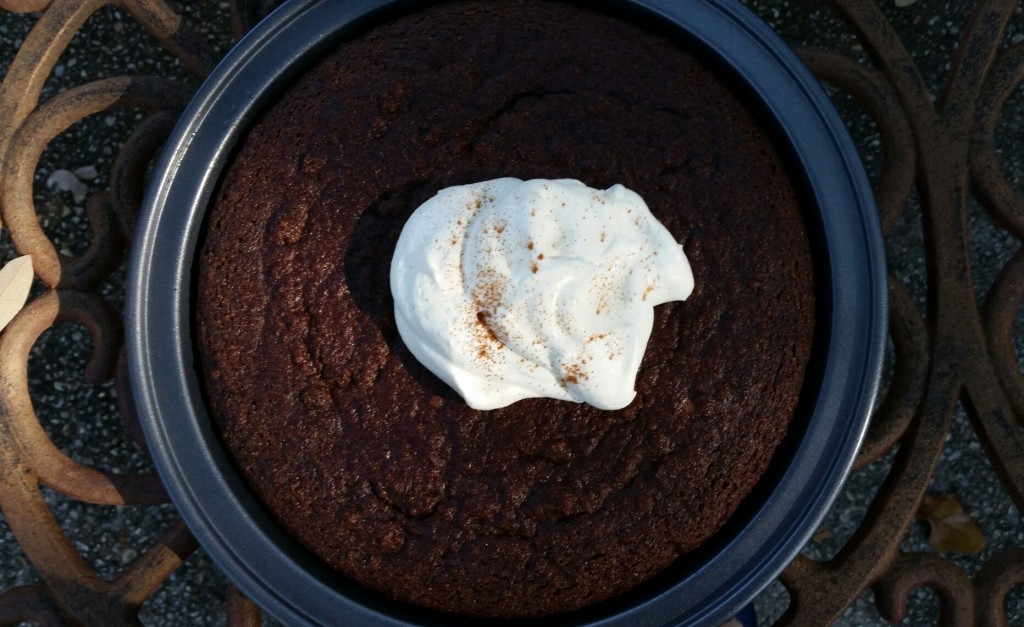 Coffee-Scented Gingerbread with Amaretto Cream