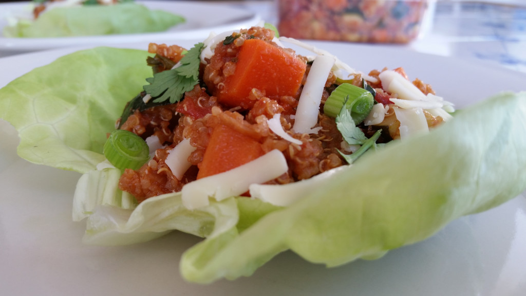 Mexican Quinoa-Vegetable Lettuce Wrap