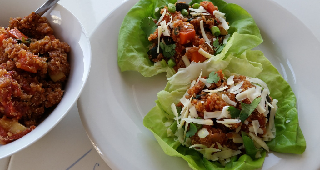 Mexican Quinoa-Vegetable Lettuce Wrap