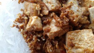 Tofu and Crispy Bits