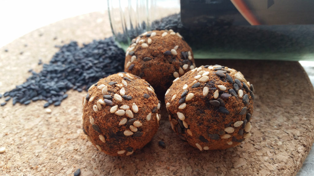 Sweet & Spicy Sesame Snack Balls