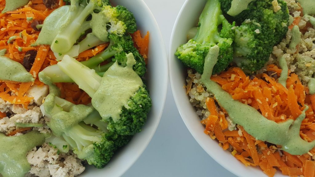 Vegan Summer Bowl with Spicy Serrano Cream