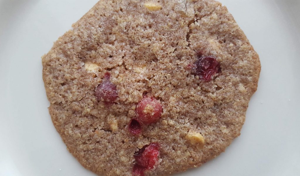 Cranberry Cookies with White Chocolate and Candied Ginger