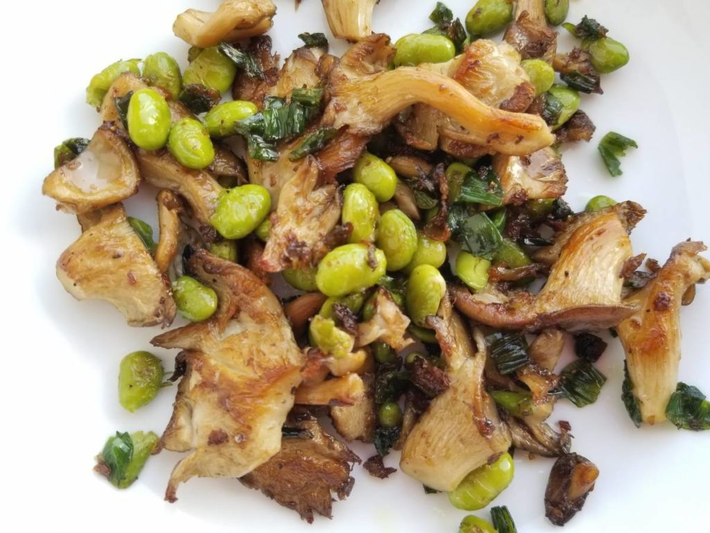 Oyster Mushrooms & Edamame