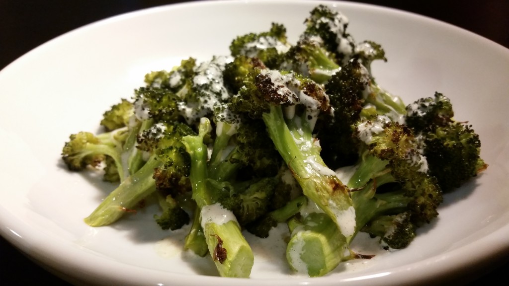 Roasted Broccoli with Hemp Dressing