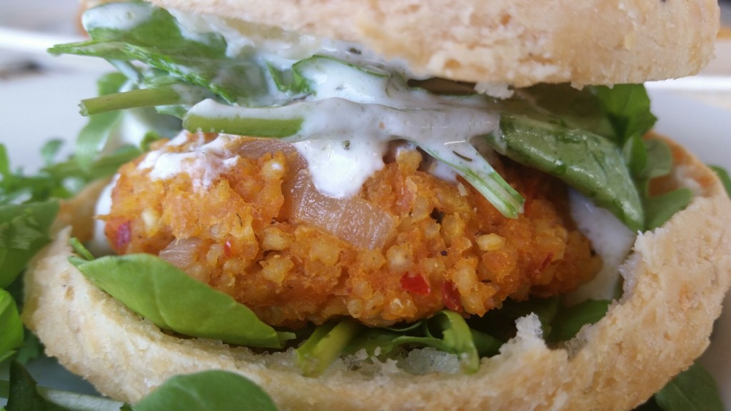 Harissa-Chickpea Burger