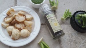 Lime-Roasted Hakurei Turnips with Chimichurri and Smoked Salt