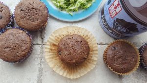 Double Chocolate Buckwheat Zucchini Muffins