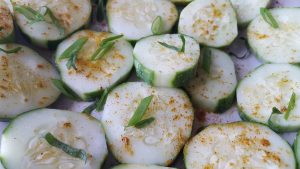 Market Cucumbers with Ras El Hanout, Lime, and Mint