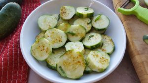 Market Cucumbers with Ras El Hanout, Lime, and Mint